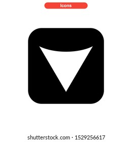 arrow down icon isolated sign symbol vector illustration - high quality black style vector icons
