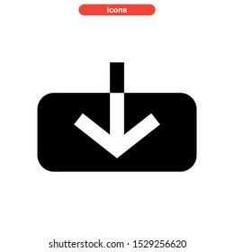 arrow down icon isolated sign symbol vector illustration - high quality black style vector icons
