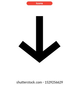 arrow down icon isolated sign symbol vector illustration - high quality black style vector icons
