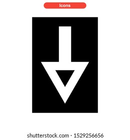 arrow down icon isolated sign symbol vector illustration - high quality black style vector icons
