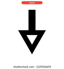 arrow down icon isolated sign symbol vector illustration - high quality black style vector icons
