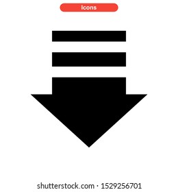 arrow down icon isolated sign symbol vector illustration - high quality black style vector icons
