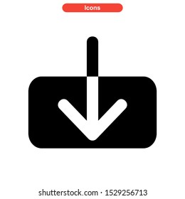 arrow down icon isolated sign symbol vector illustration - high quality black style vector icons
