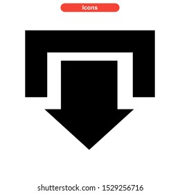 arrow down icon isolated sign symbol vector illustration - high quality black style vector icons
