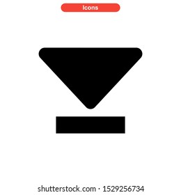 arrow down icon isolated sign symbol vector illustration - high quality black style vector icons
