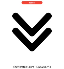 arrow down icon isolated sign symbol vector illustration - high quality black style vector icons
