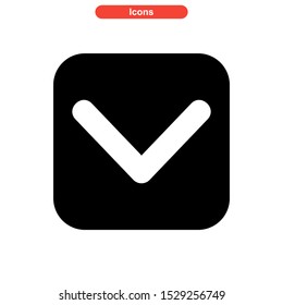arrow down icon isolated sign symbol vector illustration - high quality black style vector icons
