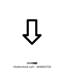 arrow down icon line, design inspiration vector template for interface