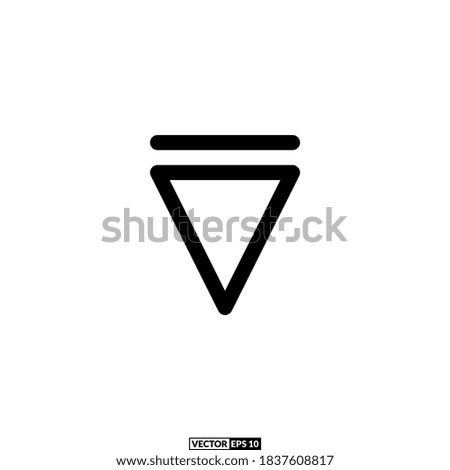 arrow down icon line, design inspiration vector template for interface
