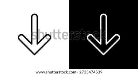 Arrow Down Icon Sheet Black And White