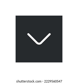 Arrow down icon, simple illustration