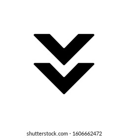 Arrow down icon. Simple pointer icons for ui and ux, website or mobile application