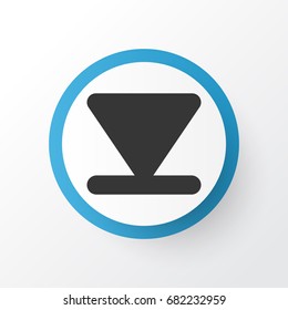 Arrow Down Icon Symbol. Premium Quality Isolated Bottom Element In Trendy Style.