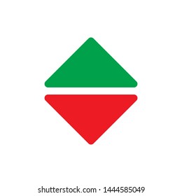 arrow up down icon symbol vector logo design