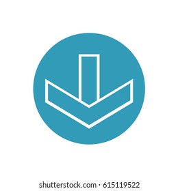 arrow down icon vector