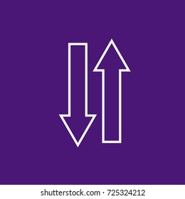 arrow up down icon vector