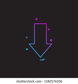 arrow down icon vector design