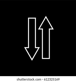 arrow up down icon vector illustration