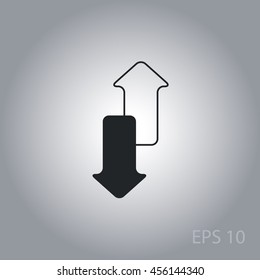 Arrow up down icon, web design element