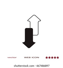 Arrow up down icon, web design element