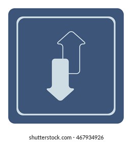 Arrow up down icon, web design element