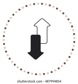 Arrow up down icon, web design element