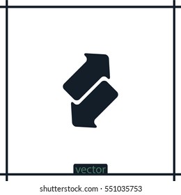 Arrow up down icon, web design element