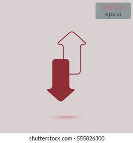 Arrow up down icon, web design element