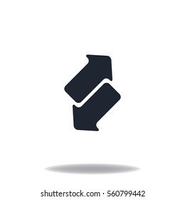 Arrow up down icon, web design element