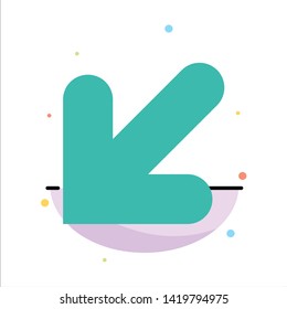 Arrow, , Down, Left Abstract Flat Color Icon Template