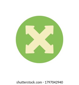 Arrow down, left, right and up icon. Simple color vector elements of pointer icons for ui and ux, website or mobile application
