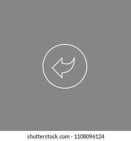 Arrow down left White Icon