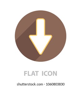 Arrow down line icon