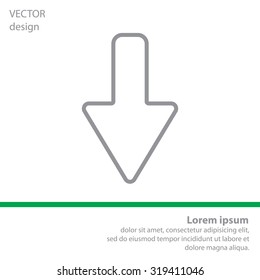 Arrow down line icon