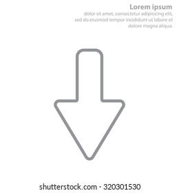 Arrow down line icon