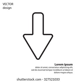 Arrow down line icon