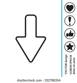 Arrow down line icon