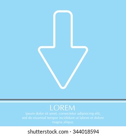 Arrow down line icon