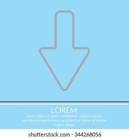Arrow down line icon