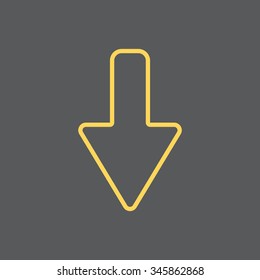 Arrow down line icon