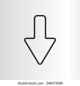 Arrow down line icon