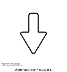 Arrow down line icon