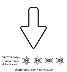 Arrow down line icon