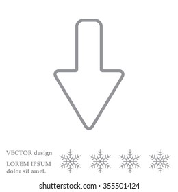 Arrow down line icon
