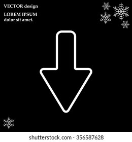 Arrow down line icon
