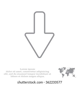 Arrow down line icon