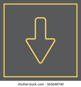 Arrow down line icon