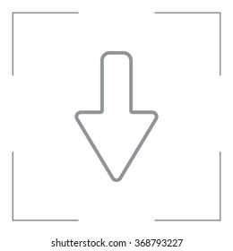 Arrow down line icon