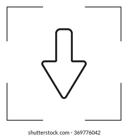 Arrow down line icon