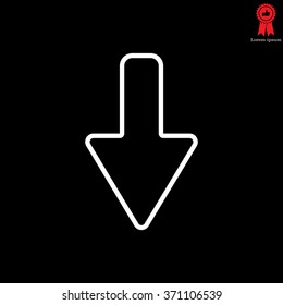 Arrow down line icon